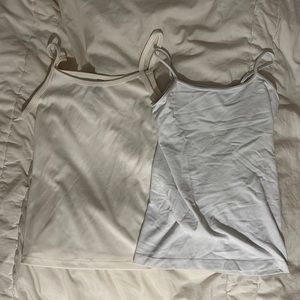 Set of 2 white kids tank tops